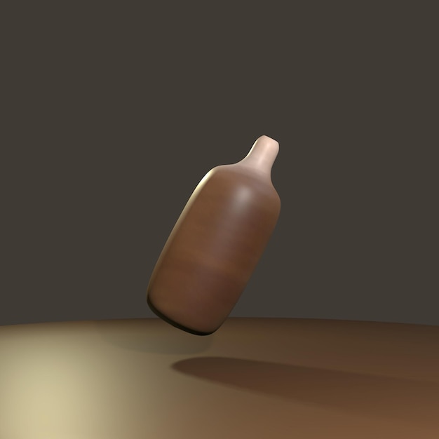 diseño de modelo 3d de maceta de jarrón marrón