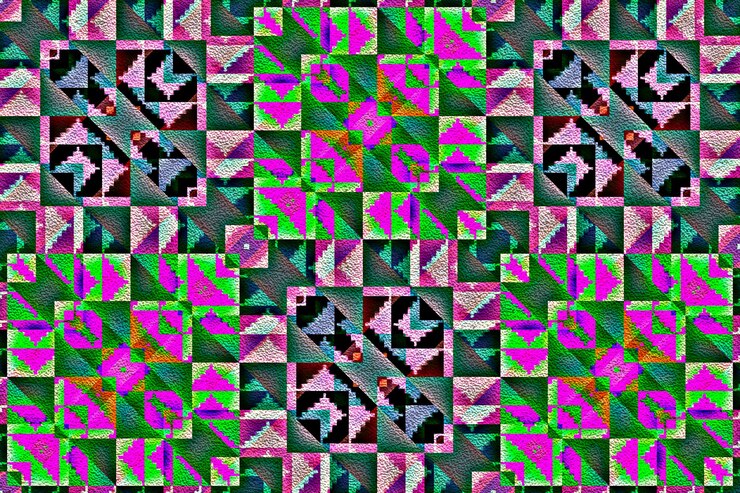 Foto diseño moderno de bloques de colchas