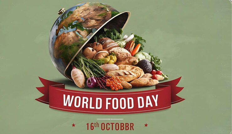 Diseño moderno de carteles del Día Mundial de la Alimentación para celebrar la cultura alimentaria global