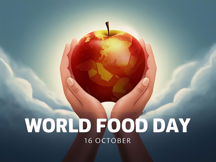 Diseño moderno de carteles del Día Mundial de la Alimentación para celebrar la cultura alimentaria global