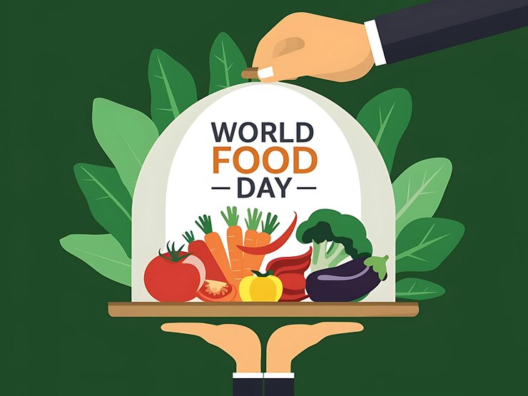 Diseño moderno de carteles del Día Mundial de la Alimentación para celebrar la cultura alimentaria global