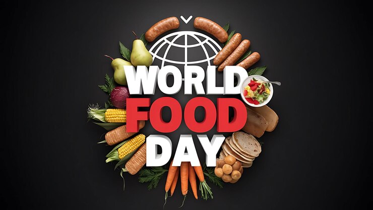 Diseño moderno de carteles del Día Mundial de la Alimentación para celebrar la cultura alimentaria global