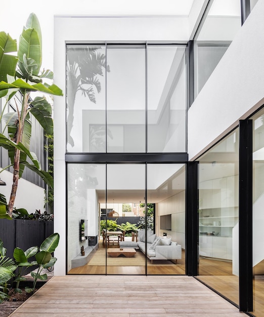 Diseño moderno de casas de vidrio
