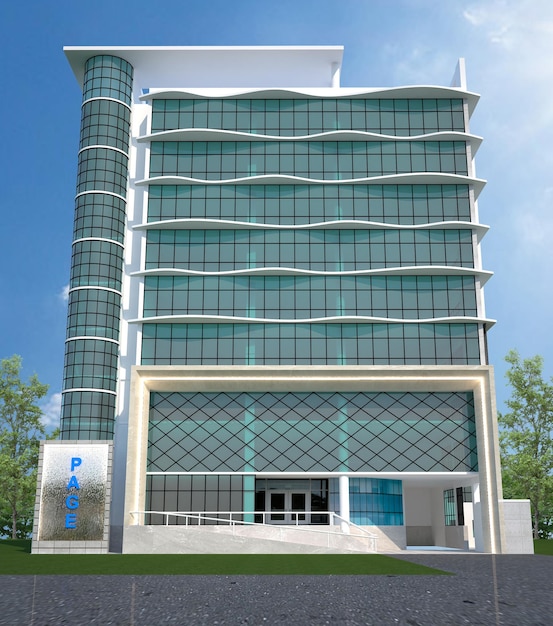 Diseño moderno del edificio de oficinas