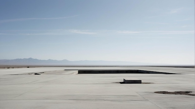 Diseño moderno de edificios de espacio abierto con fondo de cielo azul