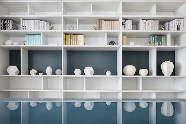 Diseño moderno de estanterías minimalistas
