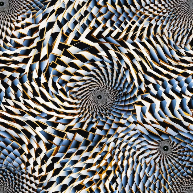 Foto diseño moderno de papel tapiz con patrón en espiral de ilusión óptica sin costuras
