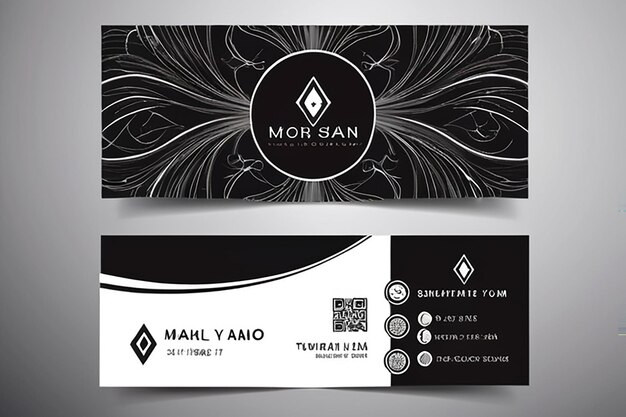 Foto diseño moderno de plantillas de tarjetas de visita inspirado en la tarjeta de contacto abstracta