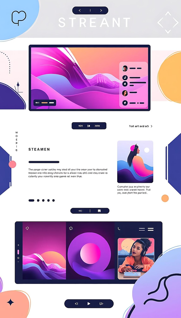 Foto diseño moderno para un streamer contemporáneo con colores elegantes diseño de interfaz de juego de elementos modernos