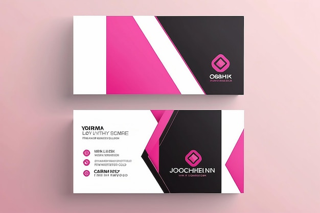 Foto diseño moderno de tarjetas de visita de color rosa diseño de tarjeta de negocios de color rosa moderno