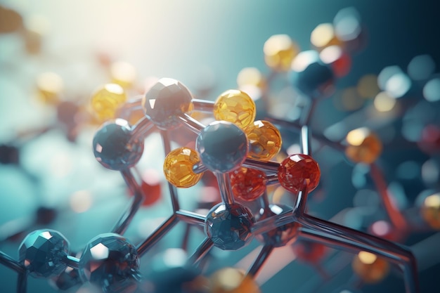 Diseño molecular de primer plano Generar Ai