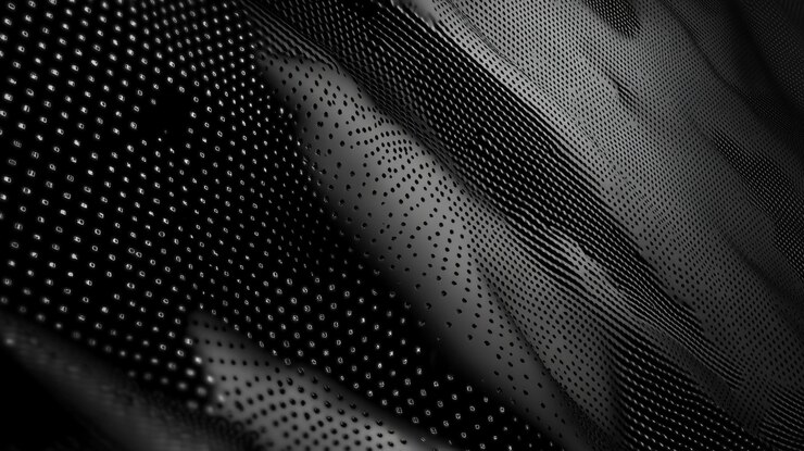 Diseño monocromático abstracto con patrones intrincados en tela texturizada