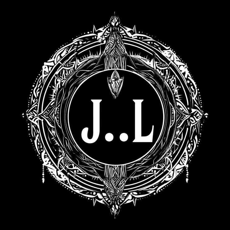 Foto diseño de monograma de lujo en forma de escudo con la letra j