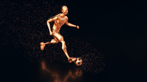 Diseño de movimiento en 3D de un partido de fútbol