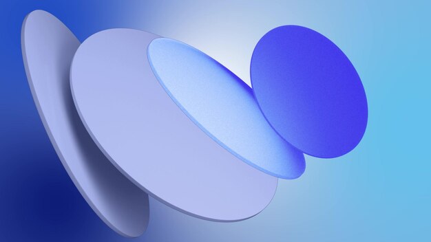 Diseño de movimiento de fondo de forma 3D Fondo de anillos circulares Diseño abstracto azul 4K