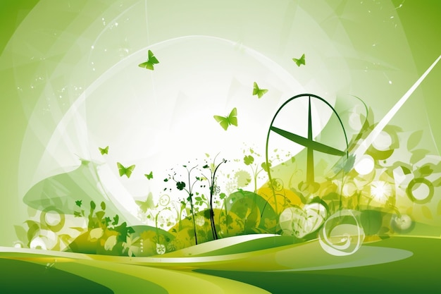 Diseño de naturaleza y energías renovables.