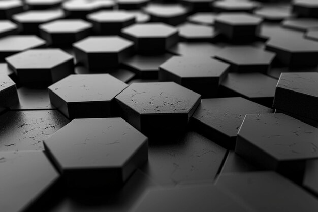 Diseño negro hexagonal abstracto ar c