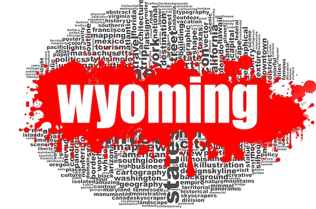 Diseño de nube de palabras de Wyoming