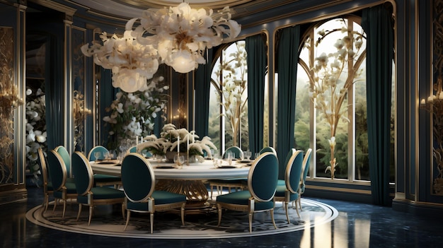 Diseño opulento del comedor