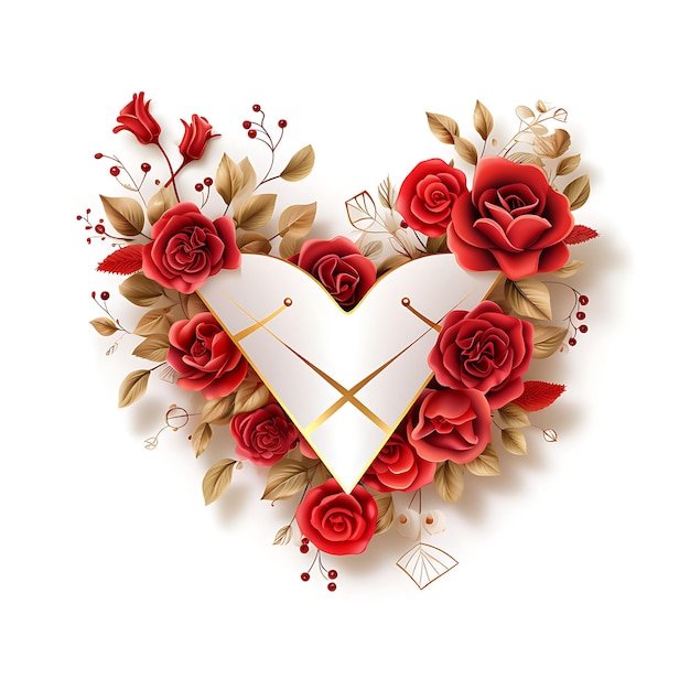 Diseño de Origami Carta de corazón plegada Carta de amor de papel Vellum Carta de amor roja el Clipart Decoración del marco de la camiseta