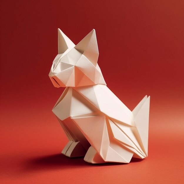 Foto diseño de origami de forma colorida