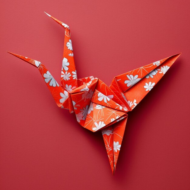 Foto diseño de origami de forma colorida