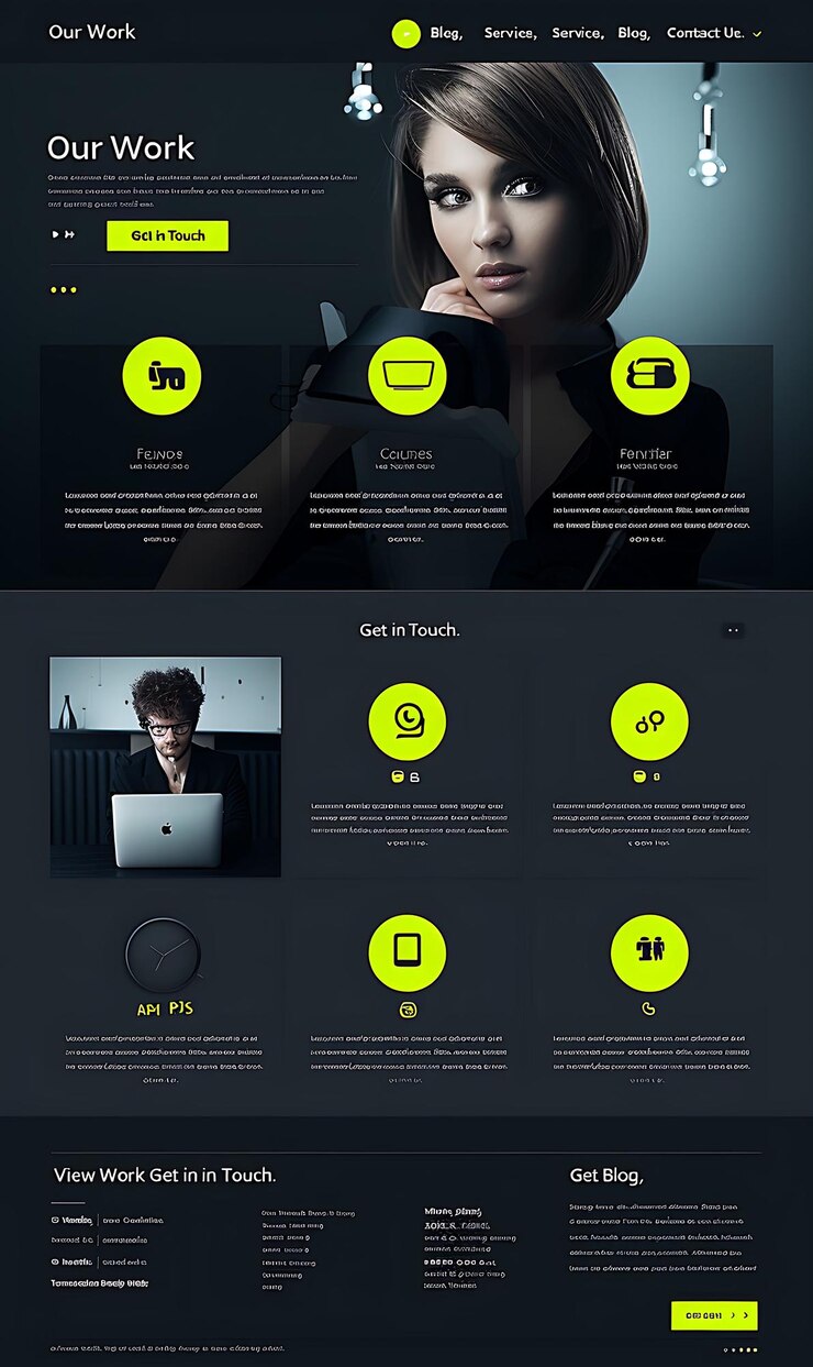 Foto diseño de pantalla dividida con paneles deslizantes sitio web innovador l tema de otoño diseño de idea diseños