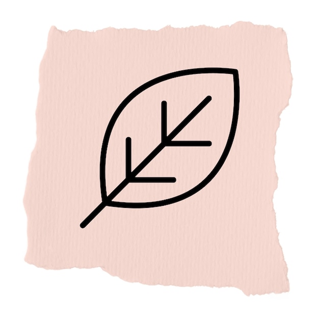 Diseño de papel roto de pegatina png de hoja de fondo transparente