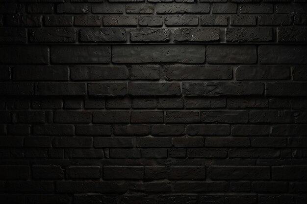 El diseño de la pared de ladrillo negro con textura de sofisticación sombreada