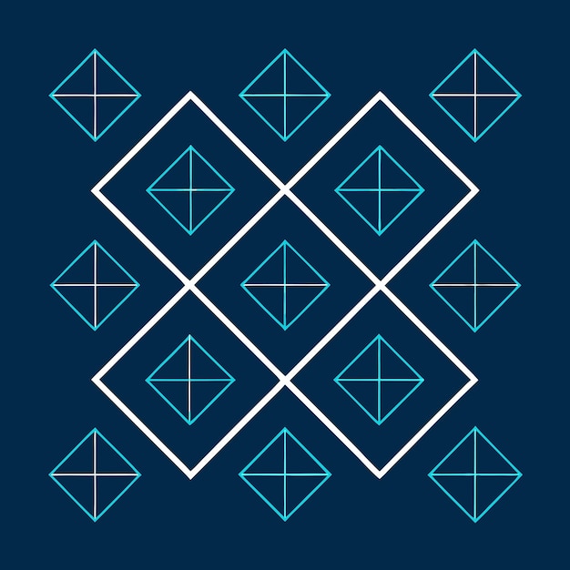 Diseño de un patrón de diamantes dispuestos en una cuadrícula