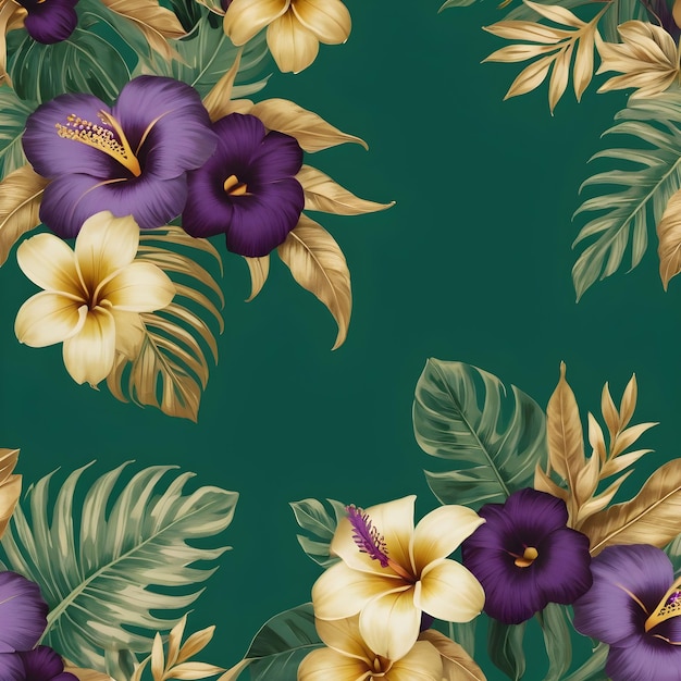diseño de patrón floral de lirio sin costuras obra de arte