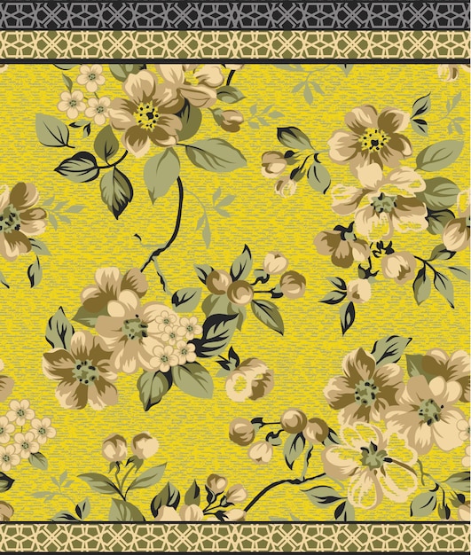 Diseño de patrón floral