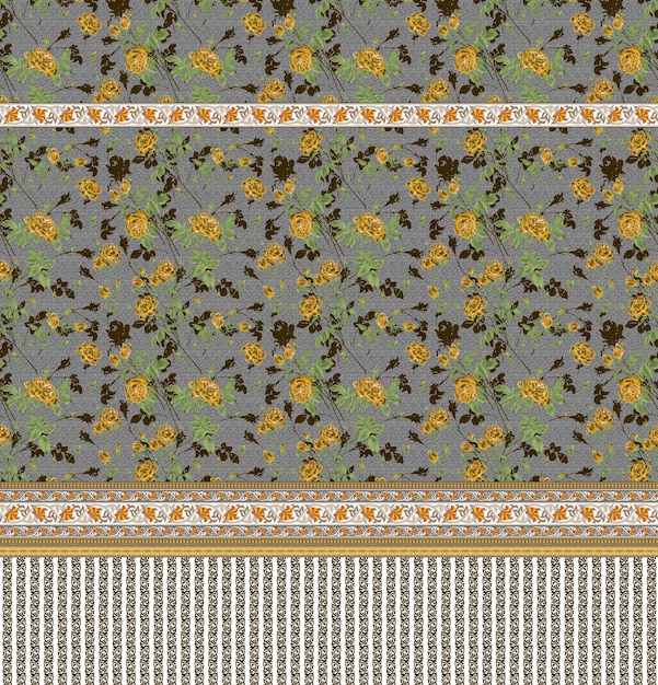 Diseño de patrón floral
