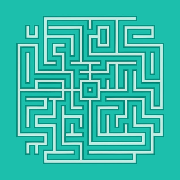Diseño de un patrón de laberinto utilizando sólo medio cuadrados con cada línea formando un ángulo recto