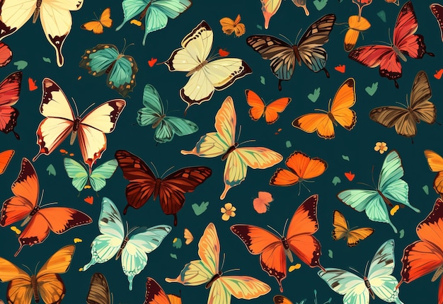 Diseño de patrón de mariposa
