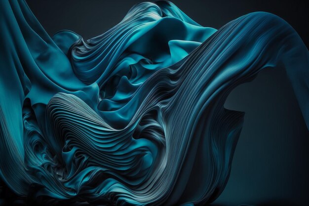 Diseño de patrón de onda abstracto en color azul.
