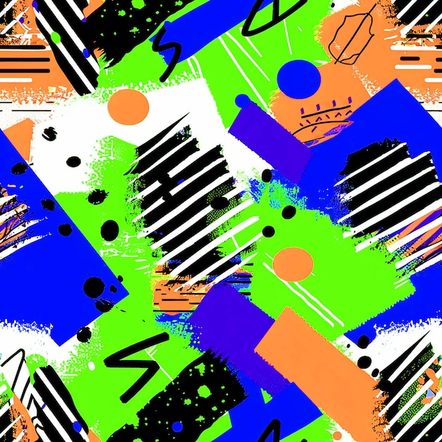 Diseño de patrones de los años 80 para el marketing de redes sociales de fondo y la industria de envases