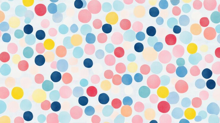 Diseño de patrones de círculos dispersos abstractos y coloridos