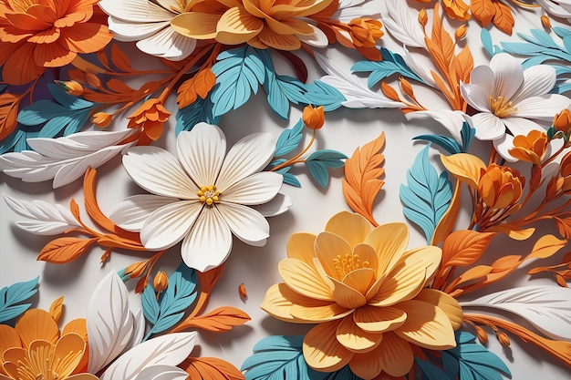 diseño de patrones sin fisuras de flores coloridas en estilo acuarela