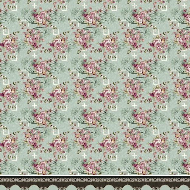 diseño de patrones florales para colchas