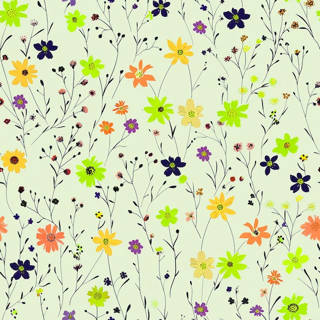 Diseño de patrones florales para el fondo Medios sociales Industria de envases y medios digitales