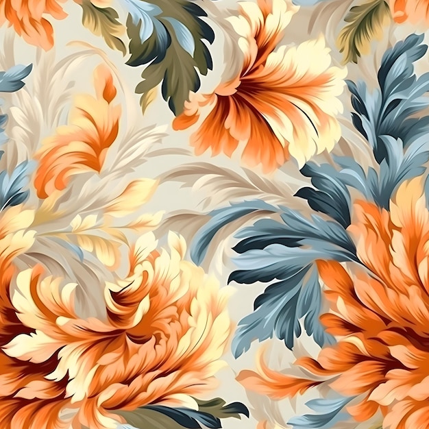 Diseño de patrones florales Impresión textil floral Diseño digital