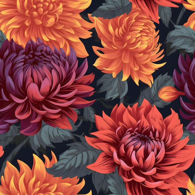 Diseño de patrones florales Impresión textil floral Diseño digital