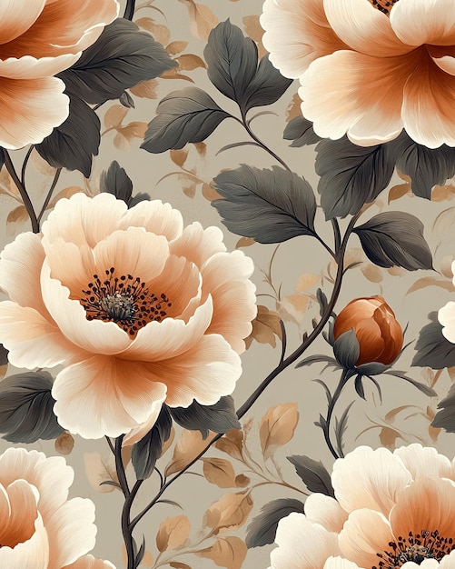 Diseño de patrones florales pastel suaves para fondos