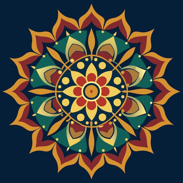 Diseño de patrones de mandalas textiles
