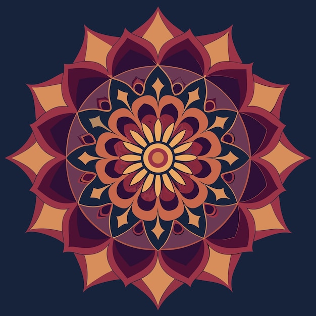 Diseño de patrones de mandalas textiles