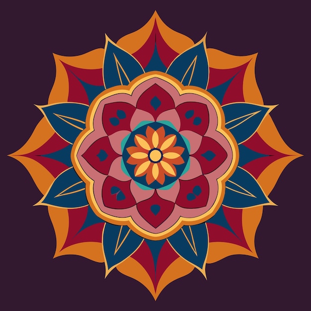 Diseño de patrones de mandalas textiles