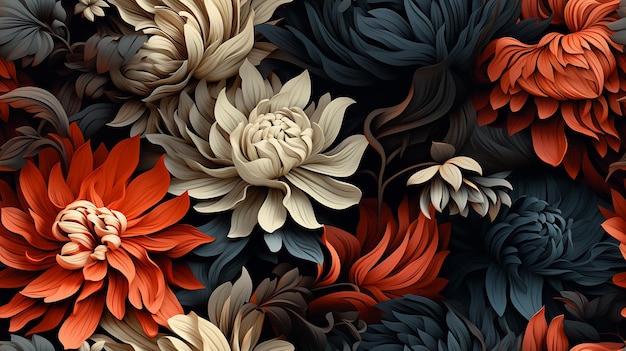 Diseño de patrones de ornamentación floral para fondos y texturas elegantes