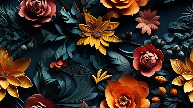 Diseño de patrones de ornamentación floral para fondos y texturas elegantes