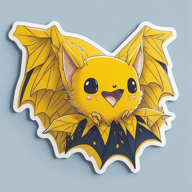 Diseño de pegatina de corte batthemed generado por IA.